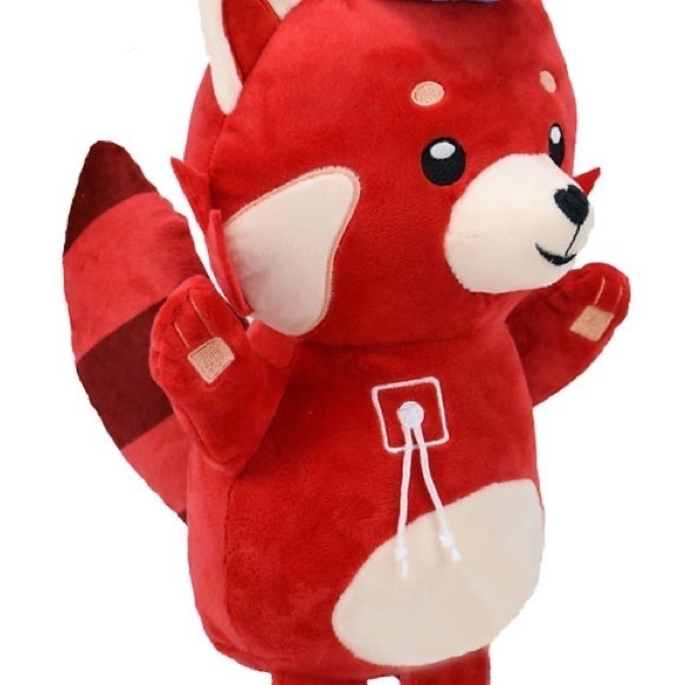 Red and Cream Stuffed Animal Plush